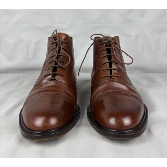 Mezlan Camden Leather Ankle Boots Mens 9.5 Brown Lace Up Made in Spain main image 12